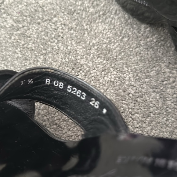 Vintage Robert Clergerie size 7.5 black patent slides - Picture 6 of 6